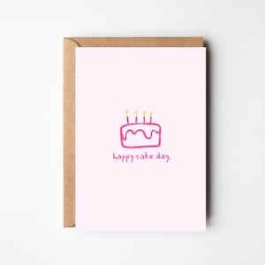 Carte de joyeux anniversaire A6 | de gâteau | Pour le partenaire | Carte rose mignonne de Zazzle.be Liste d'envies Vous avez des idées ? Pour femme | Pour un ami | Pour Bestie | Carte d'anniversaire simple