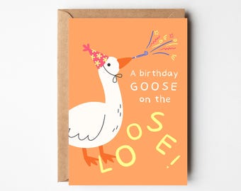 A6 Silly Goose Birthday Card | Funny Birthday Card For Him | For Mum | For Brother | For Friend | For Bestie | For Dad | Funny Humour Card