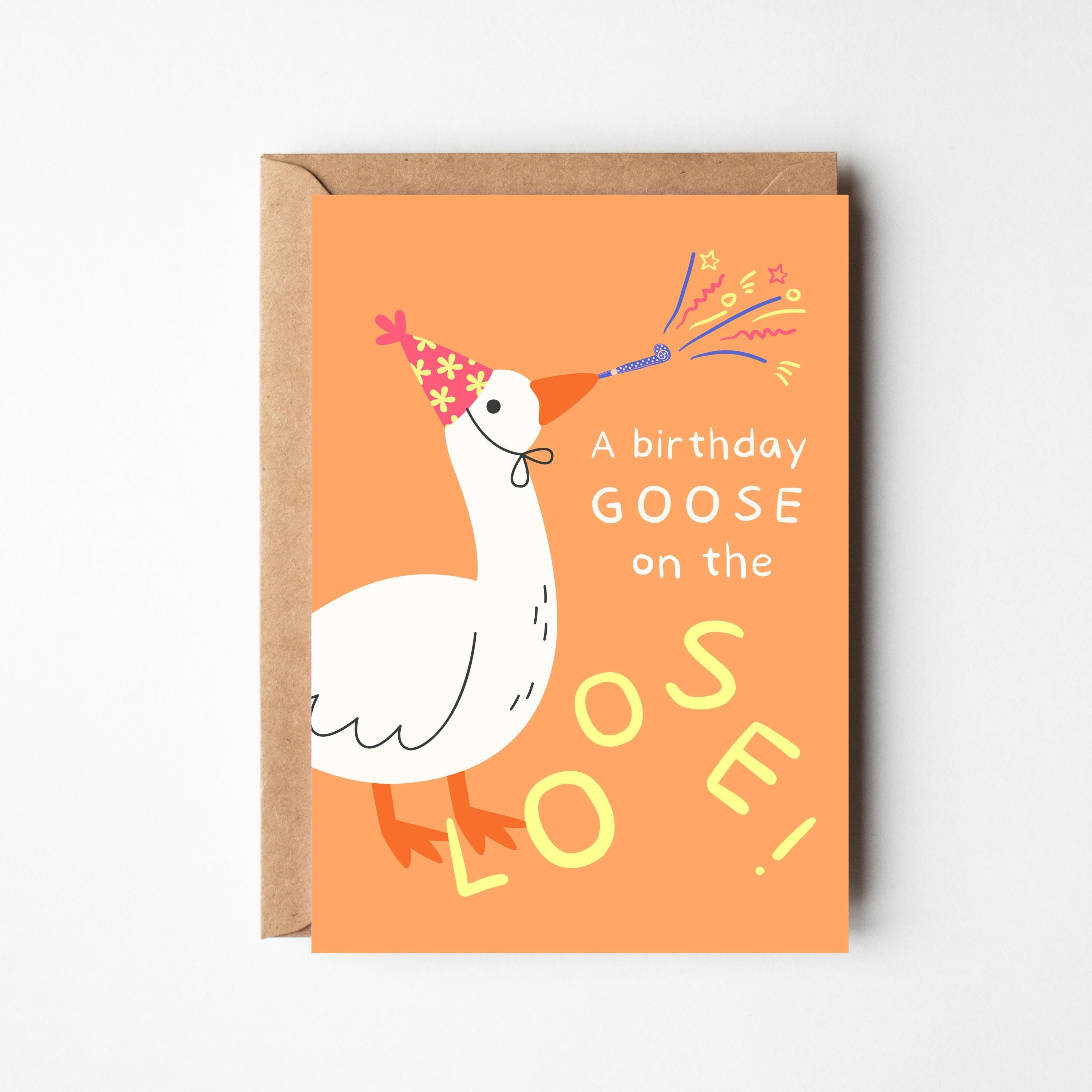 A6 Silly Goose Birthday Card | Funny Birthday Card for Him | for Mum ...