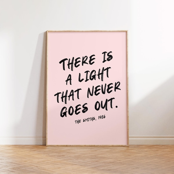 The Smiths Song Lyrics Print | Trendy Home Decor | Indie Music Poster | Kitchen Disco | Funky Wall Art | Bold Retro | Vintage Art | A1 A2 A3
