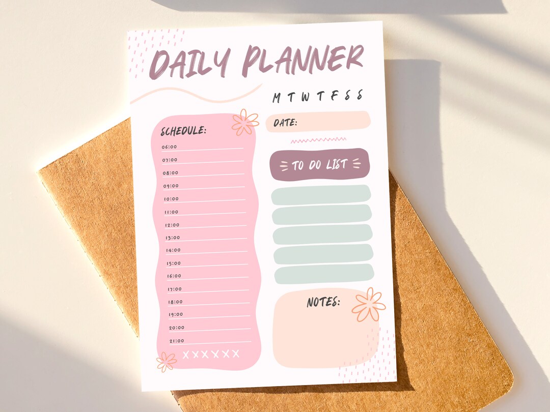 Daily Planner | Digital Download | Printable Planner | Daily to Do List ...