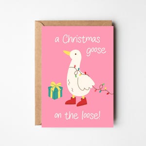 A6 Weihnachtsgans Karte | Süße Weihnachtskarte | Lustige Weihnachtskarte für Familie | Für Mama | Für Papa | Für Bruder | Für Freundin | Mehrfachpack