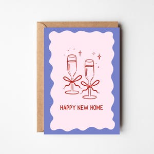 Carte pour la maison Happy New Home A6 | carte de félicitations | Carte Nouvelle Maison | Nouvelle carte pour la maison | Carte Première Maison | Carte de déménagement | Cadeau pour la maison neuve