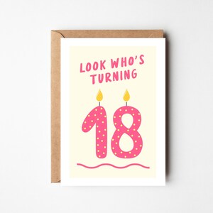 A6 Karte zum 18. Geburtstag | Alles Gute zum 18. Geburtstag | Für Freundin | Für Tochter | Für Schwester | Für Freundin | Für Mädchen | Für Frau