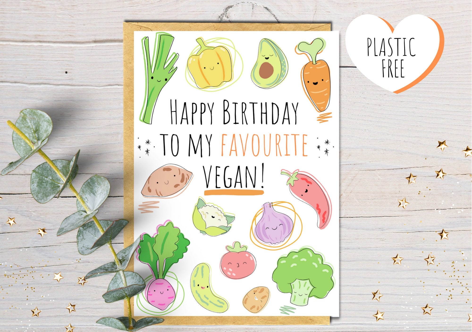 Alles Gute zum Geburtstag Lieblings Vegan Karte Vegane Etsy