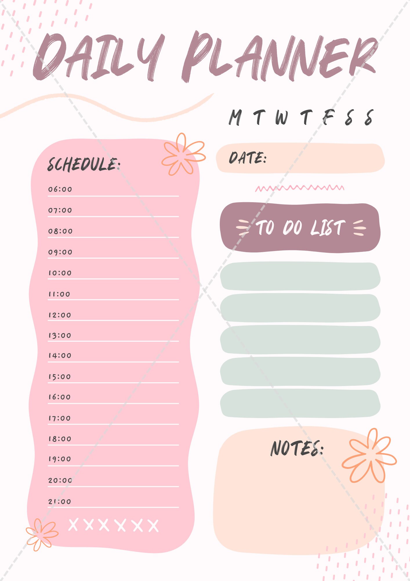 Daily Planner | Digital Download | Printable Planner | Daily to Do List ...