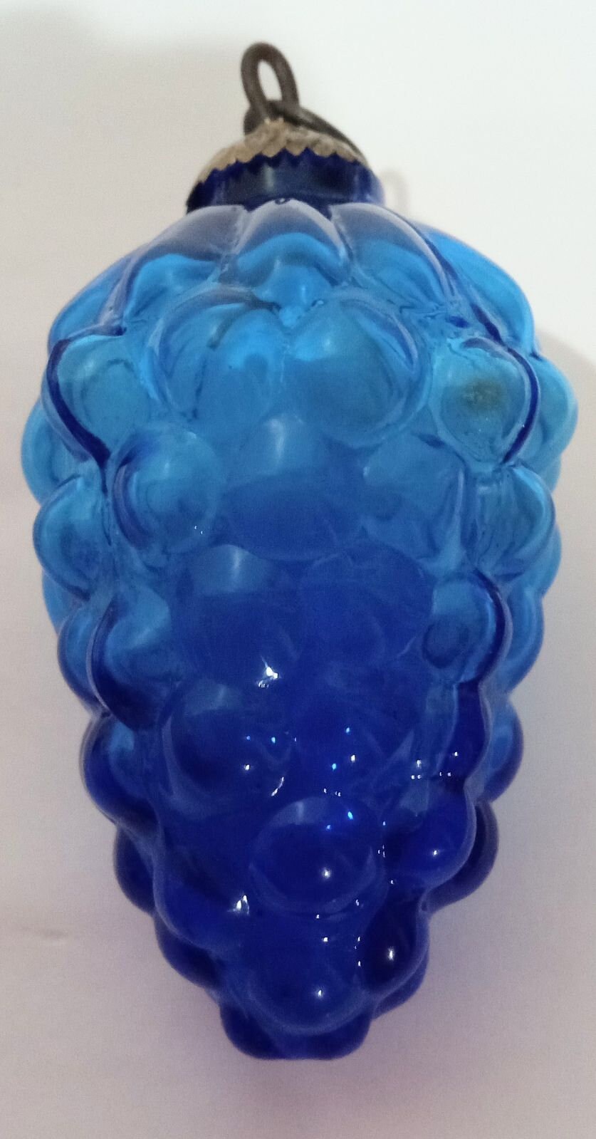 Antique Reproduction of German Kugel Blue Glass Grape Christmas Tree