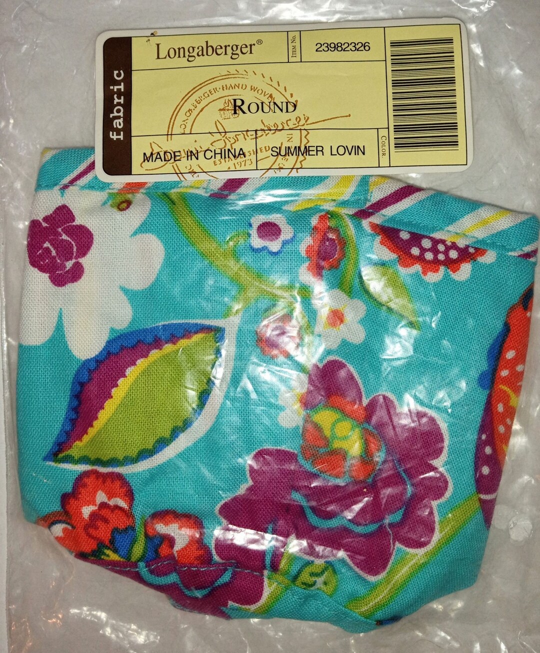 Longaberger Basket Liner Round Summer Lovin 23982326 Etsy