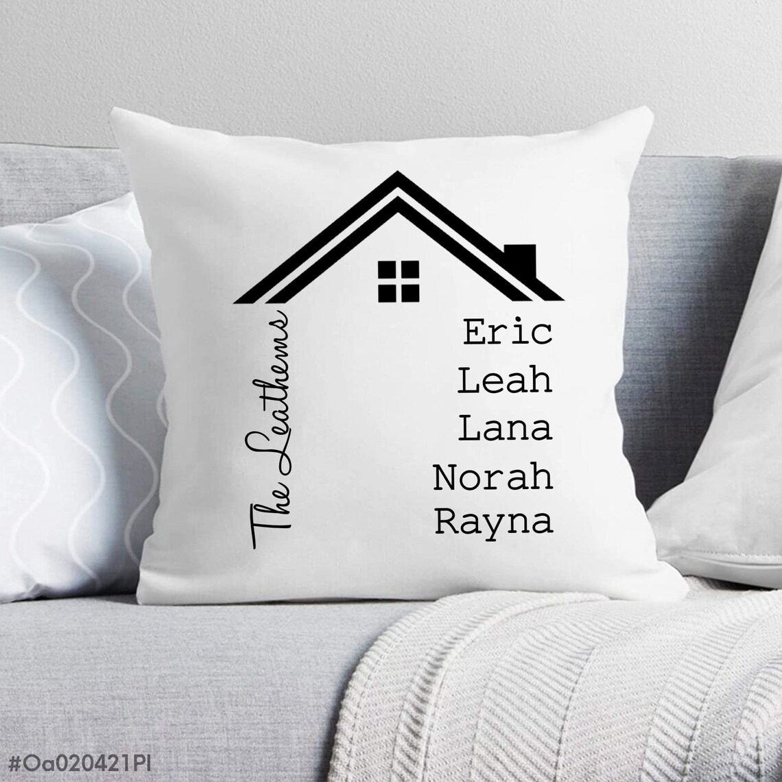 Customized Family Pillow Personalized Family Member Names Etsy