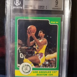 Magic Johnson ! Meilleurs joueurs de l'histoire de la NBA. Lakers mvp 5x champion du temple de la renommée nba. Earving Magic Johnson 1984 finale bgs 9 w 9.5 subgrade