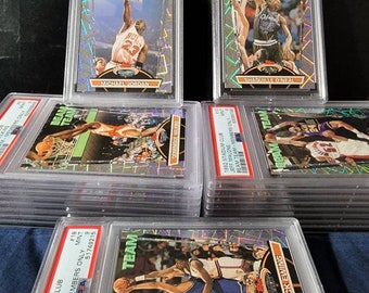 1992 Complete 21 card set topps fanatics Beam Team Members Only Parallel! All psa 9! Shaquille O'Neal rookie psa 9 Michael Jordan psa 9!