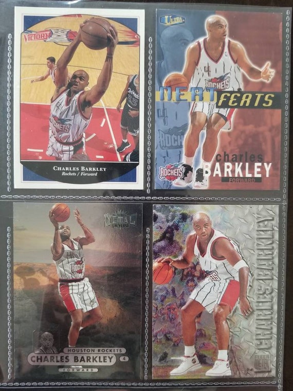 Charles Barkley 4 X Lot With Metal Universe Metal Rare! NBA Tnt 