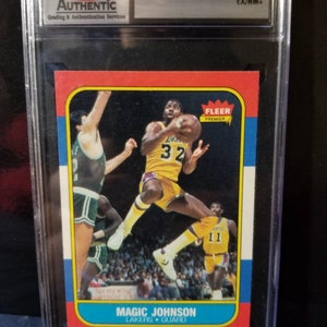 Magic Johnson ! Meilleurs joueurs de l'histoire de la NBA. Lakers mvp 5x champion du temple de la renommée nba. Earving Magic Johnson, recrue emblématique de 1986, note 6,5