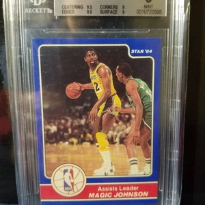 Magic Johnson ! Meilleurs joueurs de l'histoire de la NBA. Lakers mvp 5x champion du temple de la renommée nba. Banquet de remise des prix Earving Magic Johnson 9 grade bgs 9,5 subs