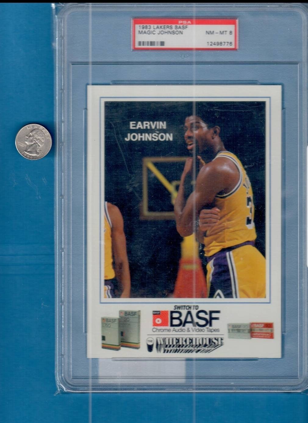 Rare Basf Promo Rookie Magic Johnson Graded 8 Psa. Rare - Etsy