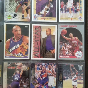Charles Barkley 9x Lot mit 1990 NBA Hoops- Neuwertig NBA tnt MVP Hall of Fame