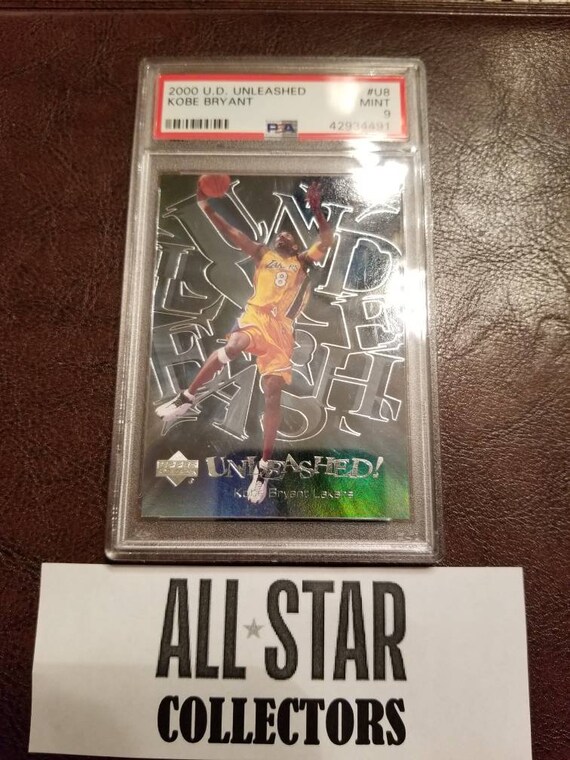 2000-01 Upper Deck Unleashed #U8 Kobe Bryant Insert Mint PSA 9 Graded Card  NBA. Kobe 5x champion Hof 2020