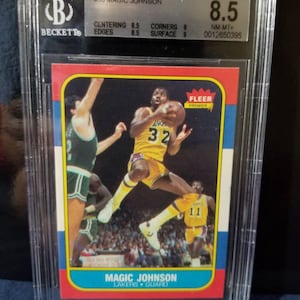 Magic Johnson ! Meilleurs joueurs de l'histoire de la NBA. Lakers mvp 5x champion du temple de la renommée nba. Earving Magic Johnson recrue 1986 bgs noté 8,5