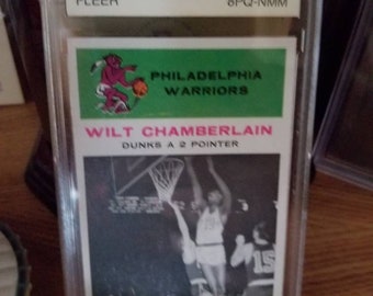 Wilt Chamberlain! Rookie asa graded 8 and authenticated- 1961 1st nba fleer ever made Lakers NBA hall of fame rare! Scored 100 pts in 1 game