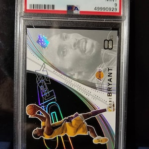 Kobe Bryant! Laker and NBA 5x champion and top 5 all time player with LA Lakers. 2020 nba hall of fame! 2002 spx refractor psa 9 mint