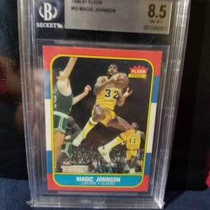Magic Johnson ! Meilleurs joueurs de l'histoire de la NBA. Lakers mvp 5x champion du temple de la renommée nba. Earving Magic Johnson emblématique recrue 1986 bgs 8.5
