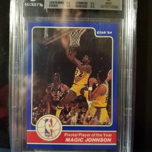 Magic Johnson ! Meilleurs joueurs de l'histoire de la NBA. Lakers mvp 5x champion du temple de la renommée nba. Earving Magic Johnson banquet 1984 étoile classée 9 bgs