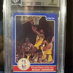 Magic Johnson ! Meilleurs joueurs de l'histoire de la NBA. Lakers mvp 5x champion du temple de la renommée nba. Earving Magic Johnson 1984 Banquet de remise des étoiles bgs 9