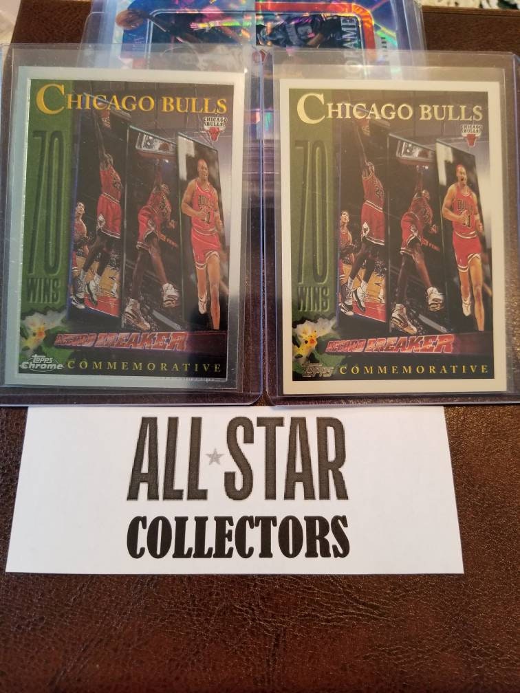 96-97 Topps Chrome #72 Bulls 72Wins