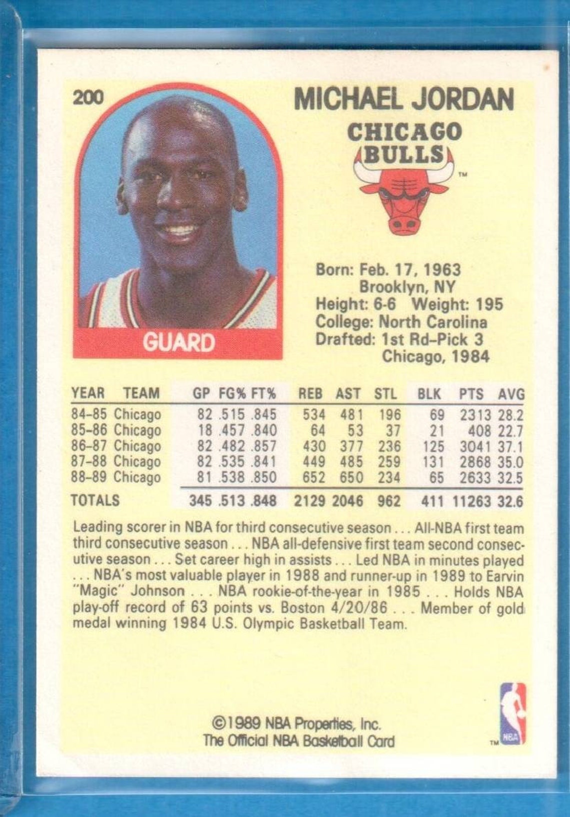 michael jordan hoops 1989