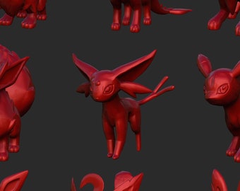 Eevee Evolutions Pokemon 3D Model STL File 3D Print