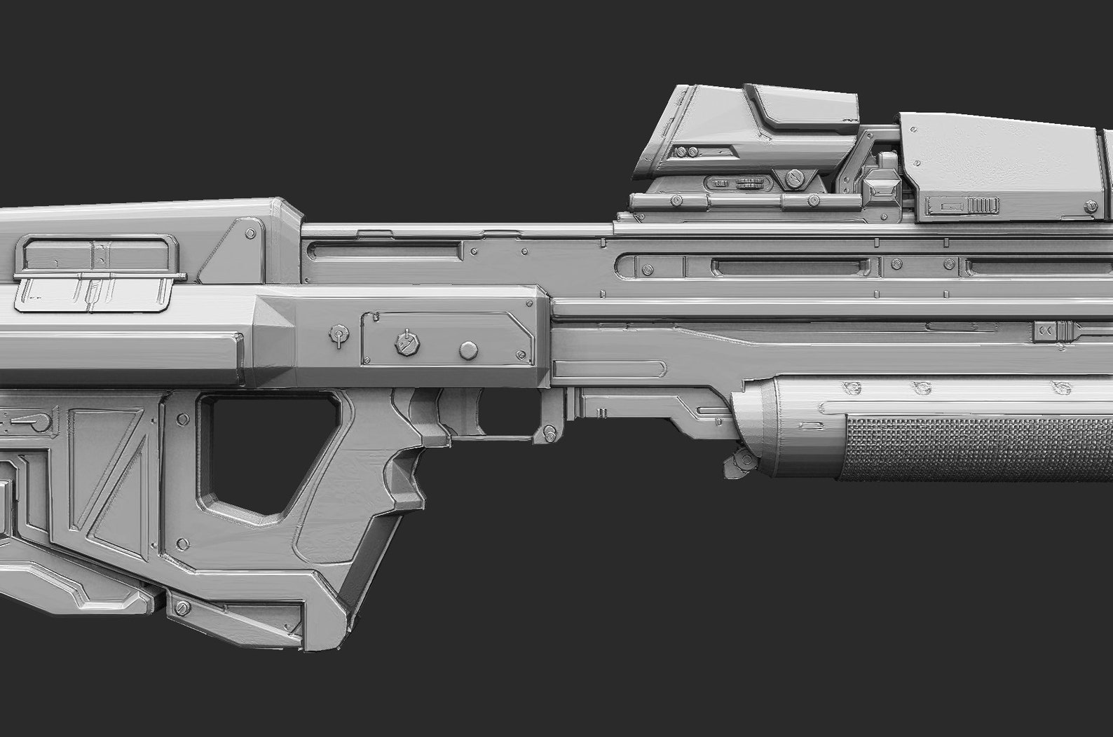Halo Assault Rifle 3d Model