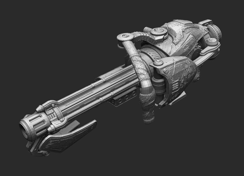 Mulcher Heavy COG Gears of War Cosplay STL Digital Model 3D Etsy