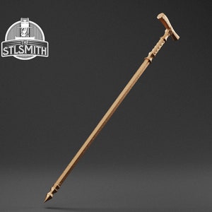 Threaded Cane BB Cosplay STL Digital Model 3D Printing