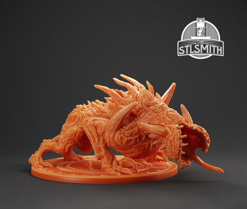 Skag Badass Fire Borderlands Miniature STL File 3D Print image 1