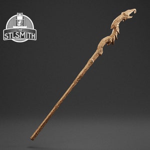 Dragon Priest Staff Life Size Replica Prop Kit 3D Print FDM