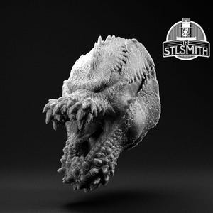 Deviljho Head Mounted Trophy Monster Hunter STL digitaal model 3D-print