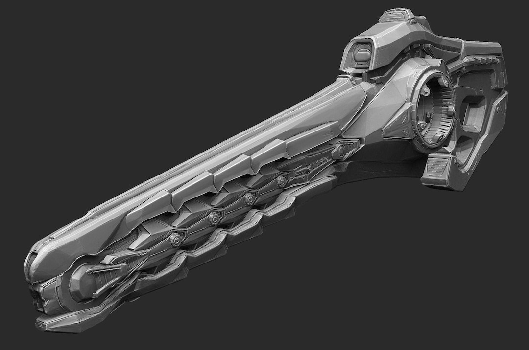 Focus Rifle Rifle de enfoque Halo Reach STL Digital Modelo 3D Impresión Cosplay ...