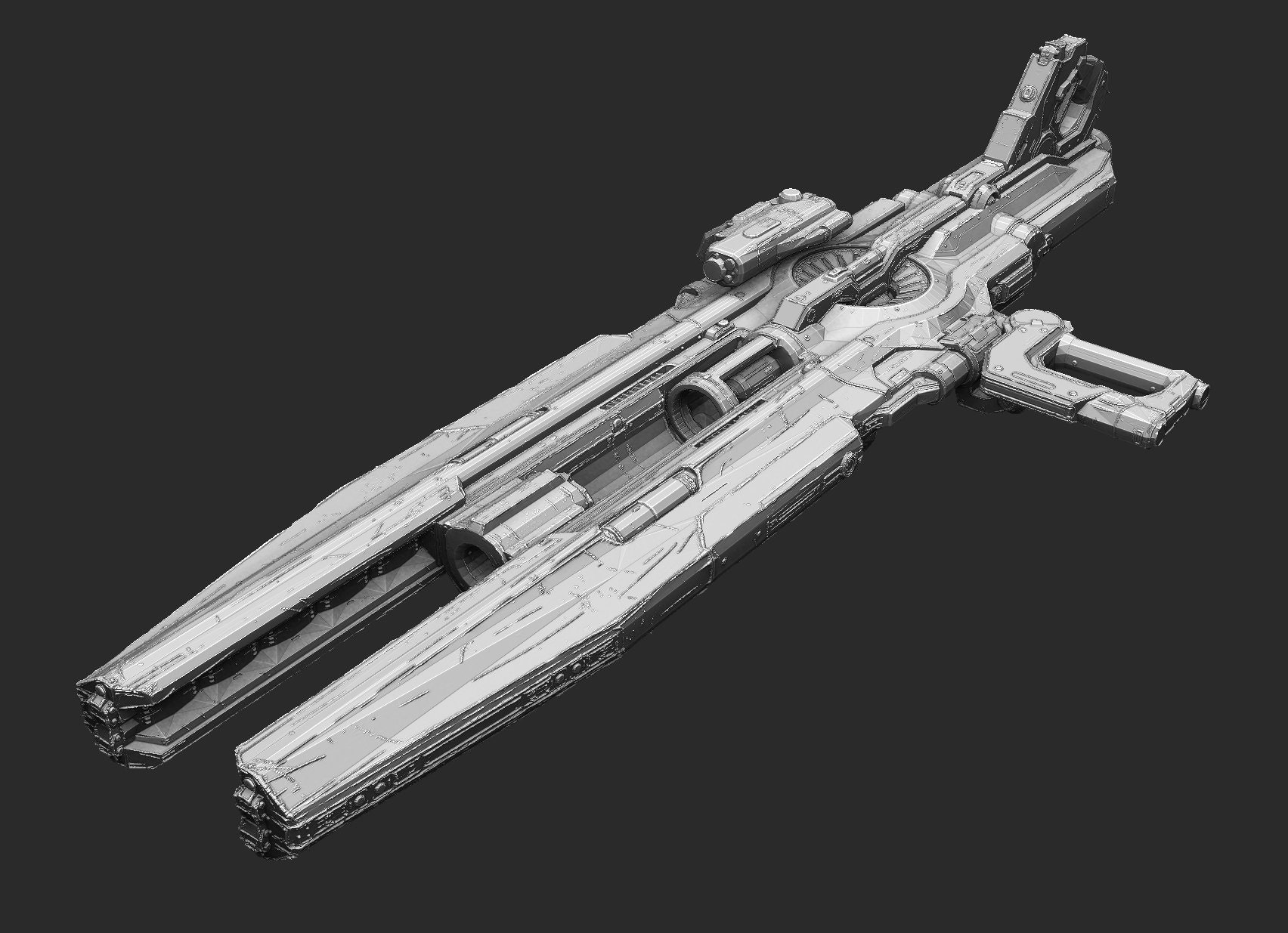 Gauss Rifle Doom 2016 Cosplay STL Digital Model 3D Print Etsy