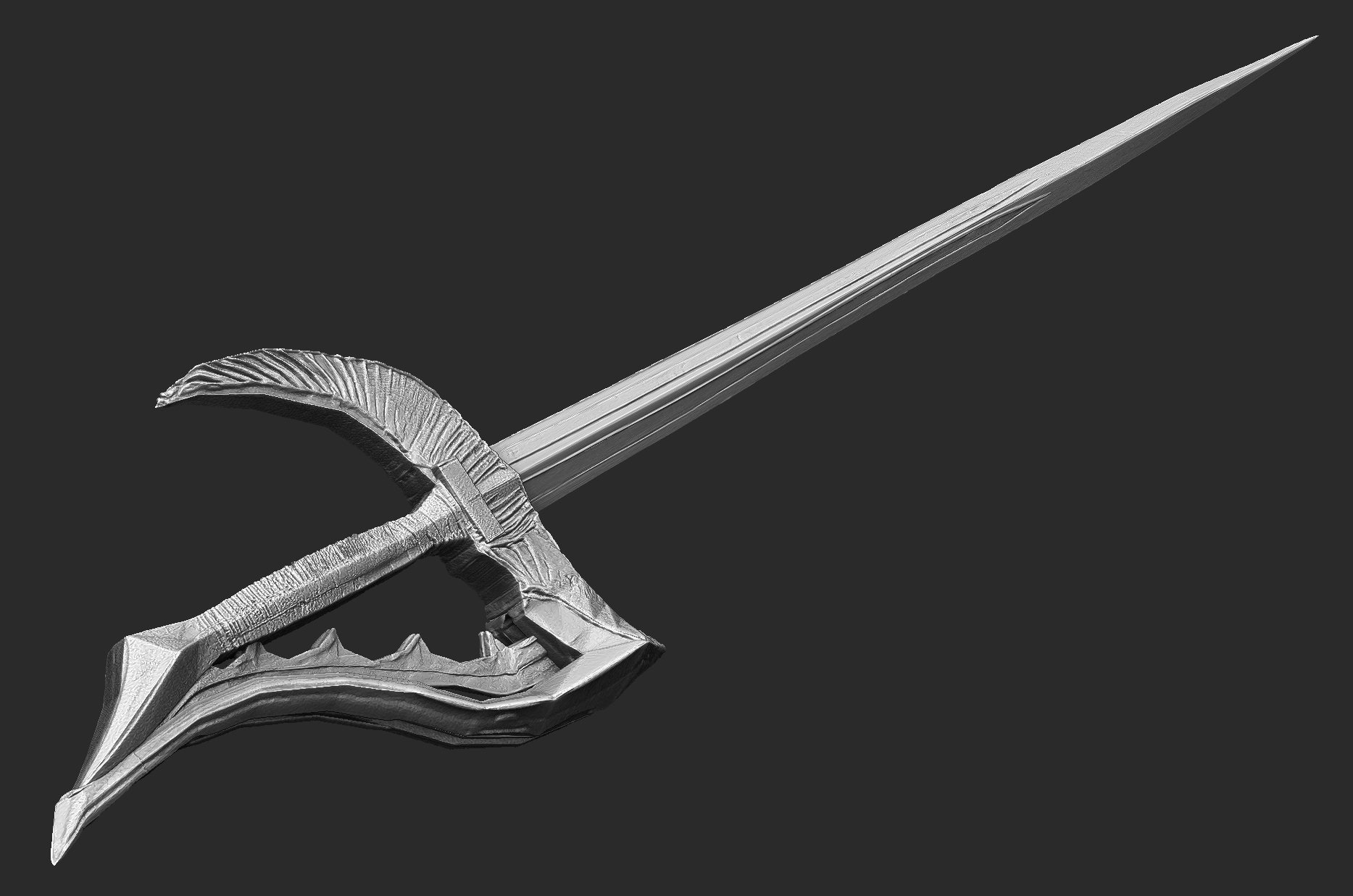 Crow Quills Sword Knife Dark Souls 3 STL Digital Model 3D 