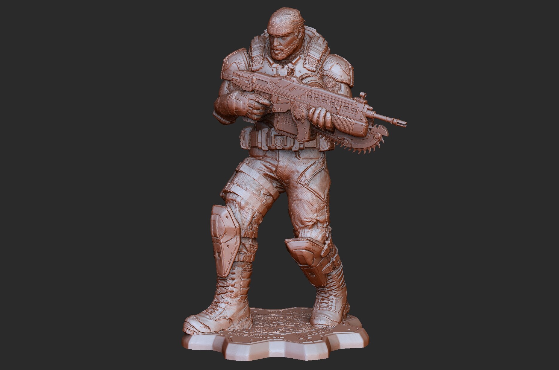 Marcus Old COG Gears of War 3D Model STL File 3D Print Etsy UK