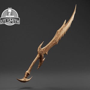 Daedric Sword Life Size Replica Prop Kit 3D Print FDM