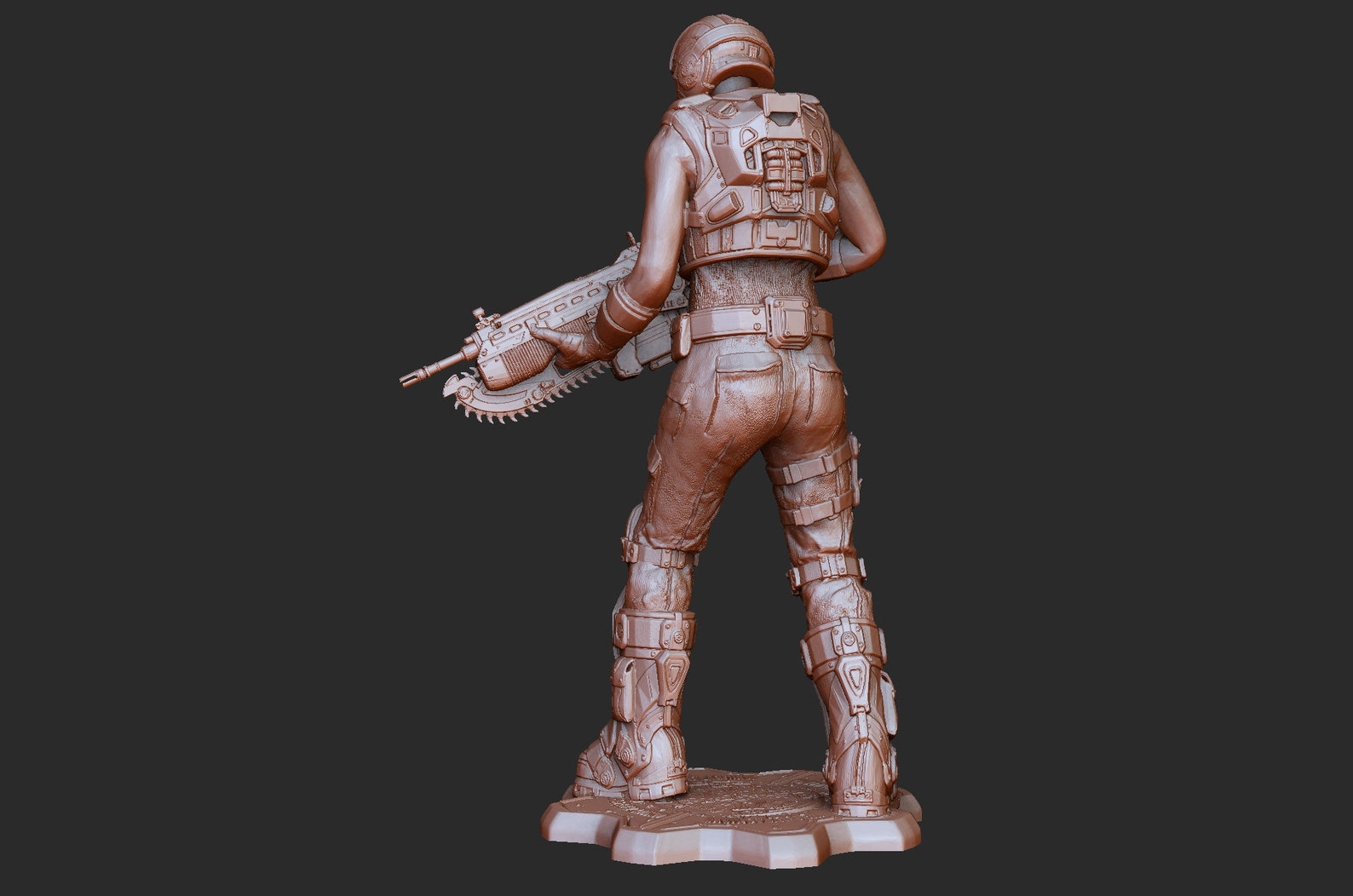 COG Soldier Female Summer Gears of War 3D Model STL File 3D Etsy