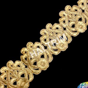 Embroidered Bridal Wedding Formal Couture Trimming, Machine Embroidered Trim, Elegant Trims by the Yard, EMB-11