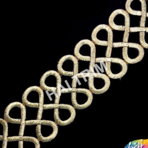 Embroidered Bridal Wedding Formal Couture Trimming, Machine Embroidered Trim, Elegant Trims by the Yard, EMB-06