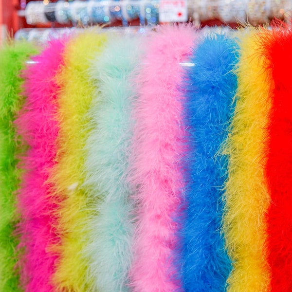 Marabou Feather Boa, Turkey Feather Boas, Dance Formal Wedding Party Color Feather Boa, 2 yards long, 20 grams