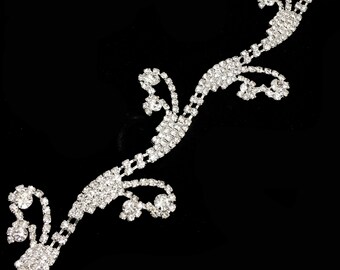 Rhinestone Trim by the yard Crystal Rhinestone Trimming Rhinestone Banding RT-002
