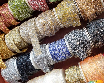 Acabamento em cristal Chaton de 1 1/8&quot; para passar a ferro, acabamento em pedra colorida com strass, faixa de strass colorida com gel por metro, IRT-001