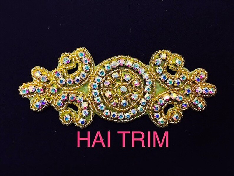 Wedding Formal Prom Crystal Patch RA-085 Beaded Rhinestone Applique
