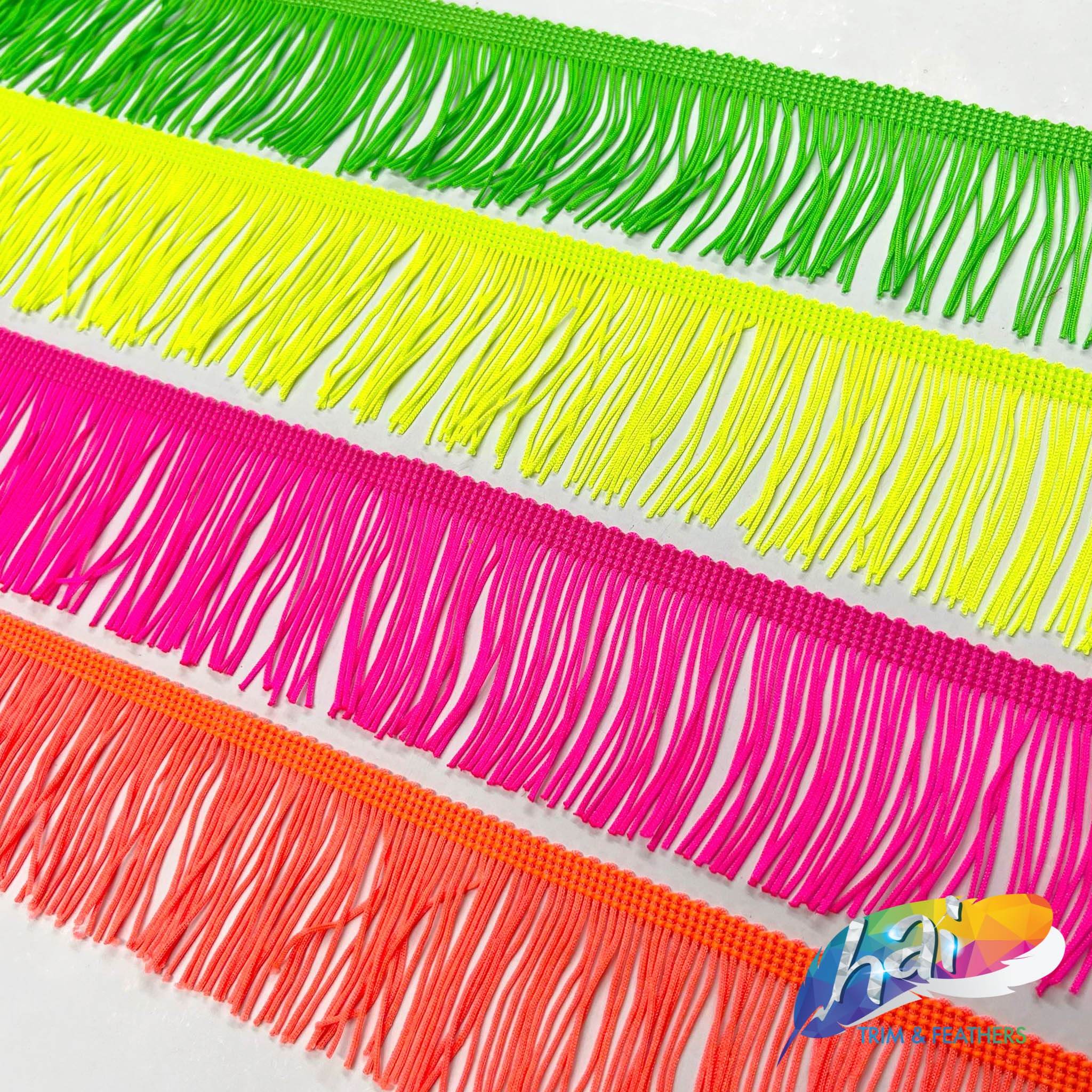 Neon Chainette Fringe, Polyester Fabric Fringe, Tassel Fringe by