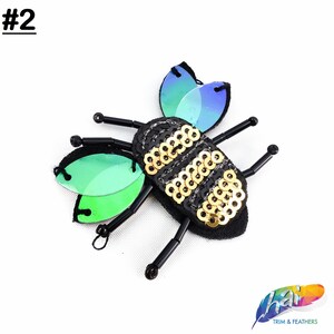 2 peças de apliques de lantejoulas com contas, remendos perfeitos para chapéus, roupas, jaquetas, acessórios, artesanato, faça você mesmo, vendidos por conjunto (2 peças)